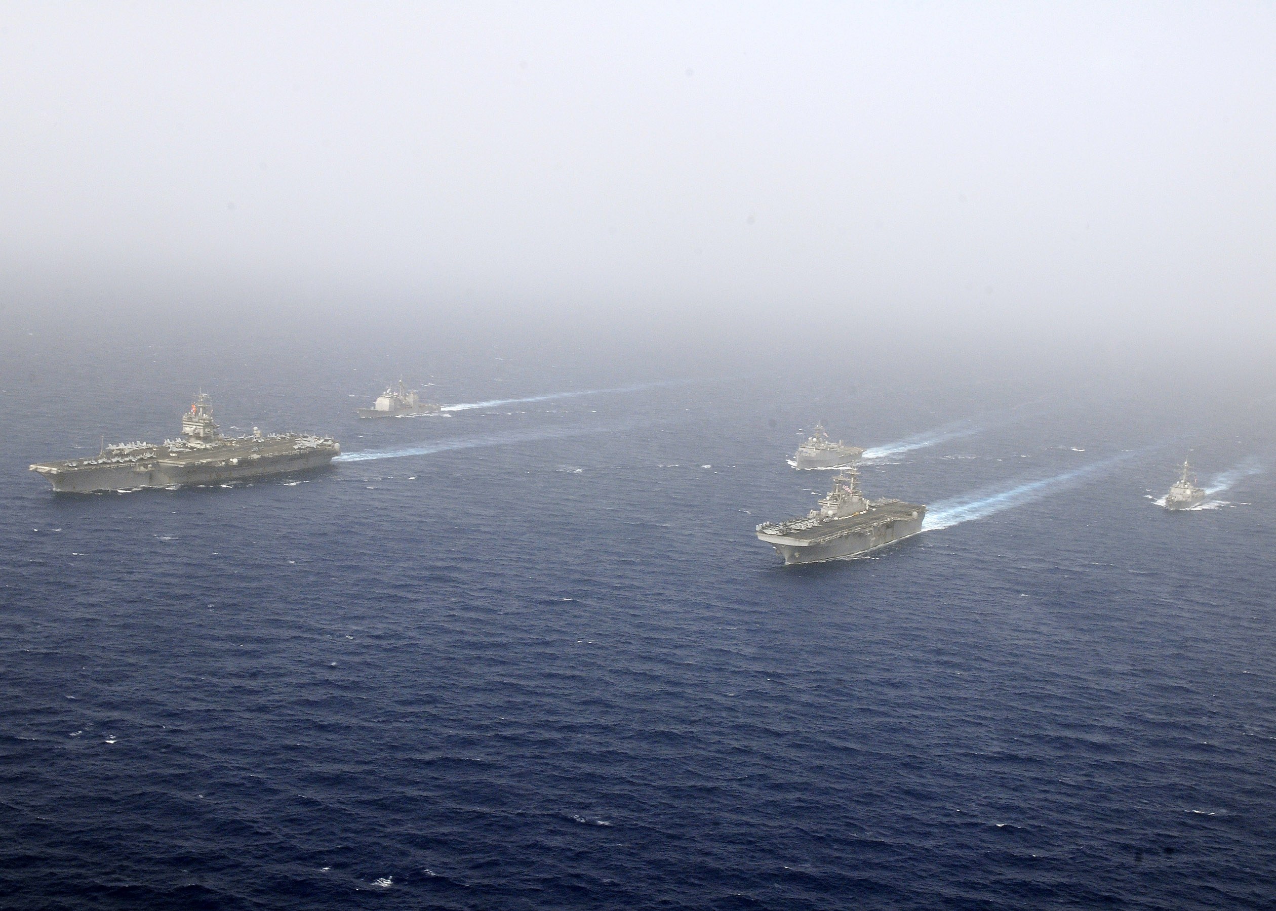 Αεροπλανοφόρα του Πολεμικού Ναυτικού των ΗΠΑ πλέουν στην Ερυθρά Θάλασσα - ΦΩΤΟ REUTERS