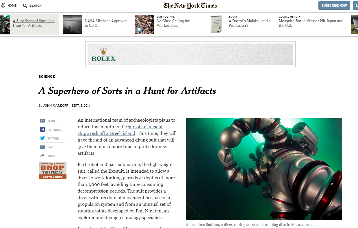 Οι New York Times για τον σούπερ ήρωα των Αντικυθήρων - Φωτό από NYT
