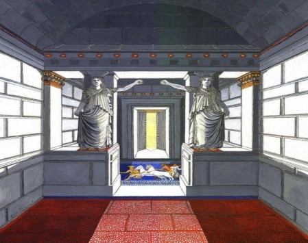 Αμφίπολη: Εκπληκτική έγχρωμη απεικόνιση της πύλης των Καρυάτιδων! (ΦΩΤΟ)