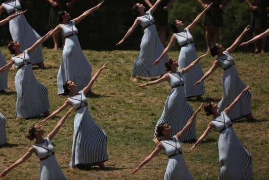 Η εντυπωσιακή τελική πρόβα για την τελετή Αφής της Ολυμπιακής Φλόγας στην Αρχαία Ολυμπία - ΦΩΤΟ