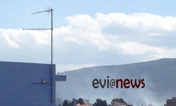 Ξέσπασε φωτιά στην υψηλή γέφυρα της Χαλκίδας