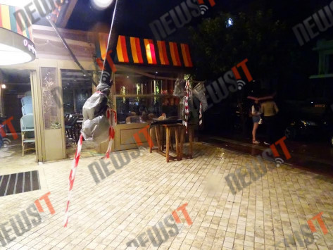 Πολλές ζημιές από τον μίνι ανεμοστρόβιλο στη Λεωφόρο Μεσογείων [pics]