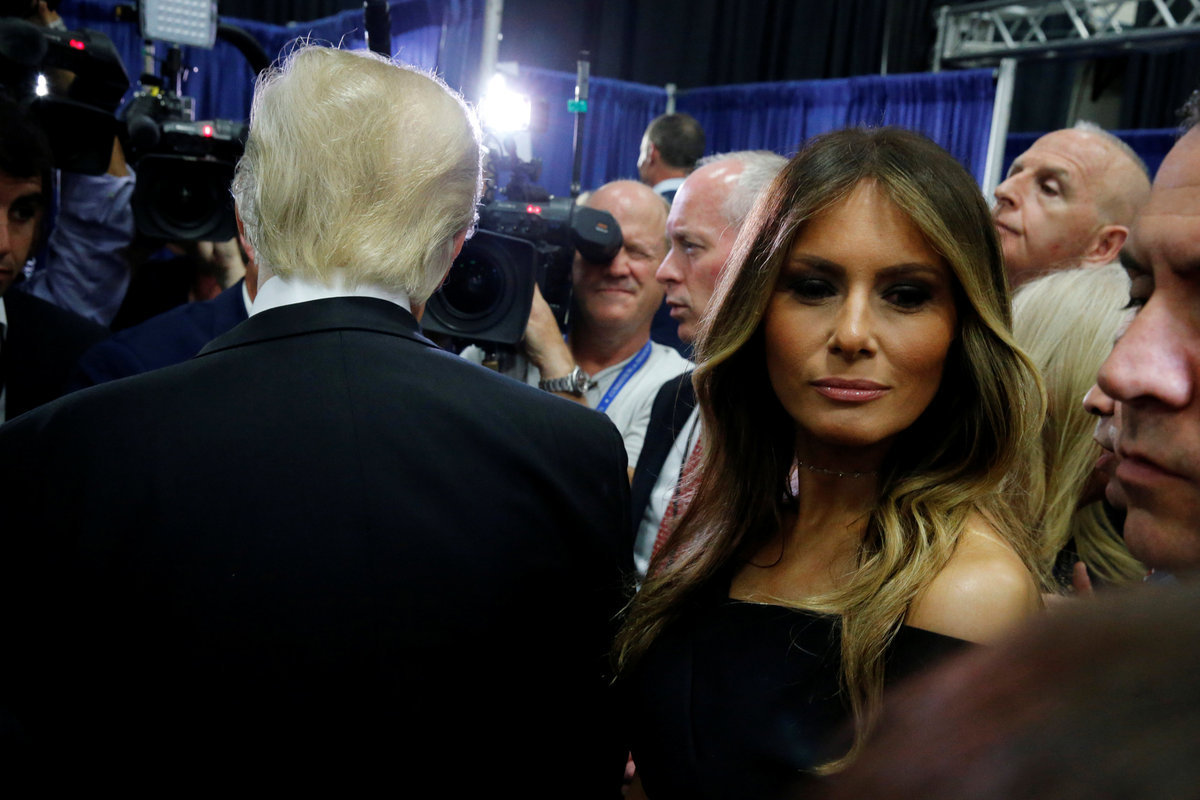 Η σύζυγός του, Μελάνια Τραμπ / Φωτογραφία: Reuters