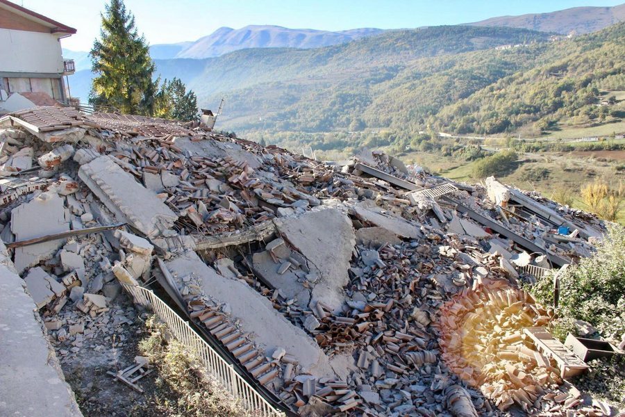 Στιγμιότυπο από την Λ' Άκουιλα / Φωτό: ΑΠΕ - ΜΠΕ