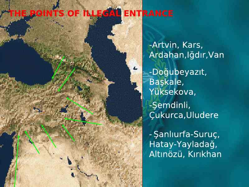 Σημεία εισόδου στο τουρκικό έδαφος