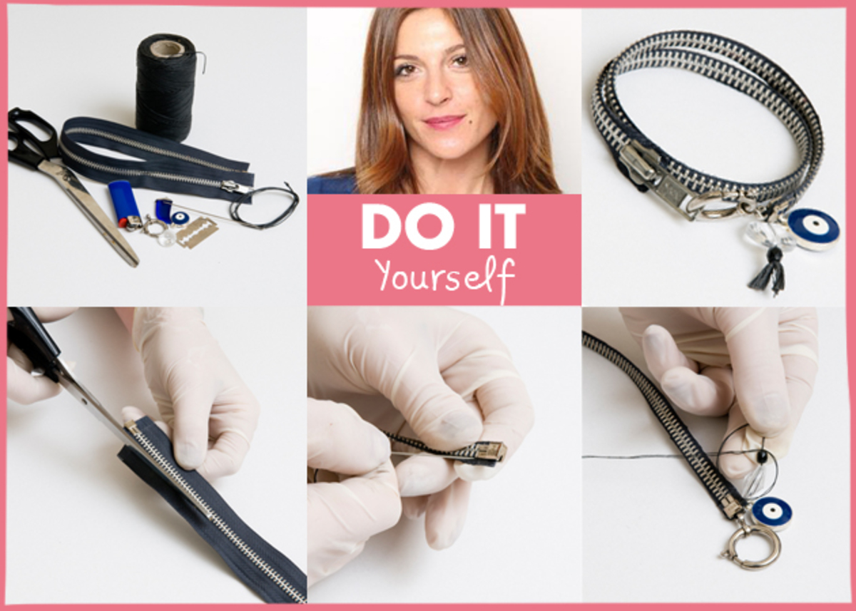 DIY: H Πόπη Αναστούλη σου δείχνει πως να φτιάξεις ένα μοντέρνο βραχιόλι από φερμουάρ | Newsit.gr DIY: H Πόπη Αναστούλη σου δείχνει πως να φτιάξεις ένα μοντέρνο βραχιόλι από φερμουάρ | Newsit.gr