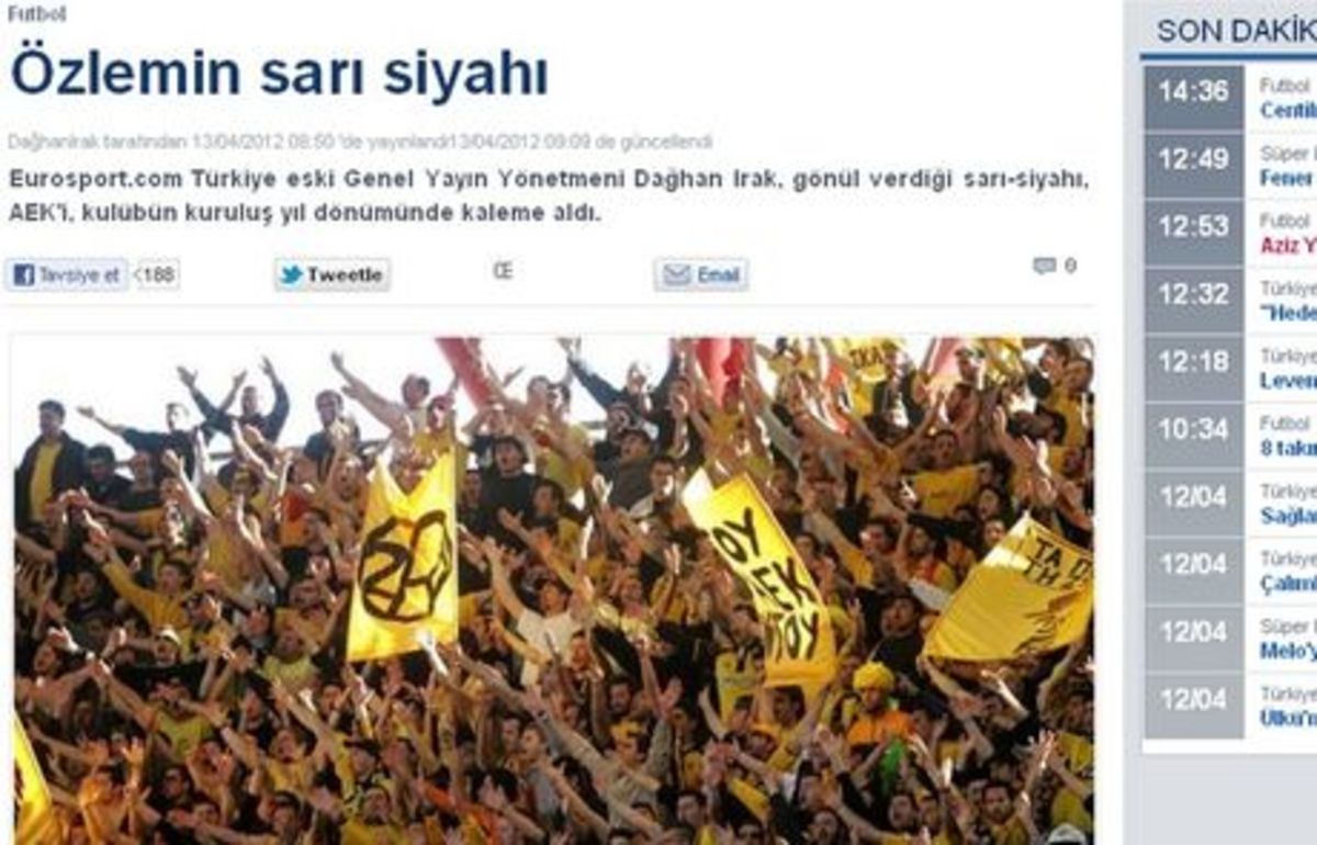 Συγκλονιστικό άρθρο Τούρκου για τα γενέθλια της ΑΕΚ! | Newsit.gr Συγκλονιστικό άρθρο Τούρκου για τα γενέθλια της ΑΕΚ! | Newsit.gr