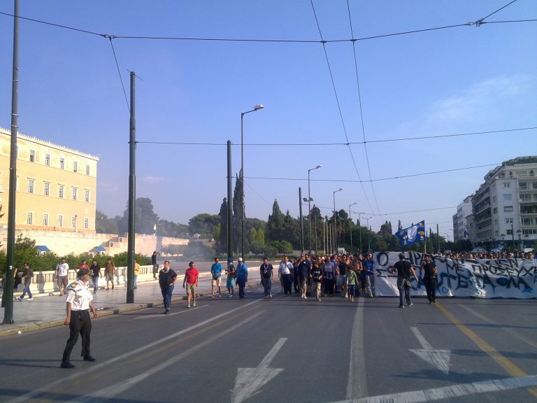 Ηχηρή διαμαρτυρία των φίλων του Ηρακλή σε όλη την Αθήνα! | Newsit.gr Ηχηρή διαμαρτυρία των φίλων του Ηρακλή σε όλη την Αθήνα! | Newsit.gr