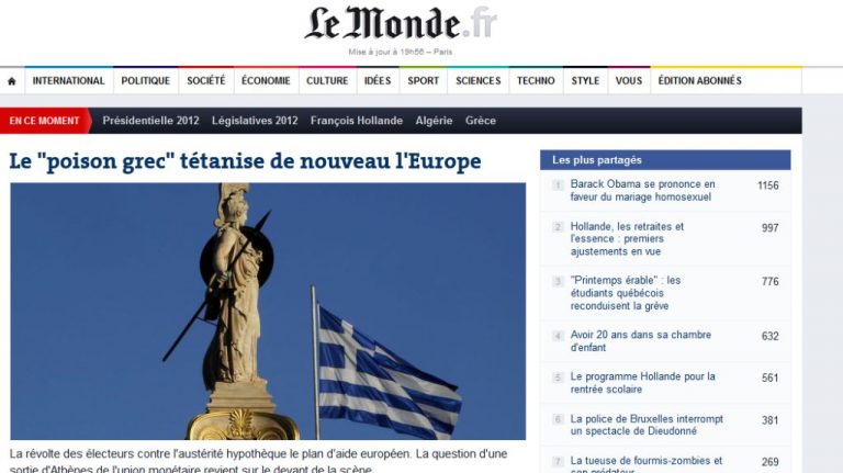Le Monde: “Το ελληνικό δηλητήριο παραλύει ξανά την Ευρώπη” | Newsit.gr Le Monde: “Το ελληνικό δηλητήριο παραλύει ξανά την Ευρώπη” | Newsit.gr