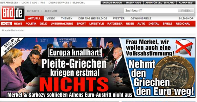 Bild: Κάντε δημοψήφισμα να διώξουμε τους Έλληνες από το ευρώ! | Newsit.gr Bild: Κάντε δημοψήφισμα να διώξουμε τους Έλληνες από το ευρώ! | Newsit.gr