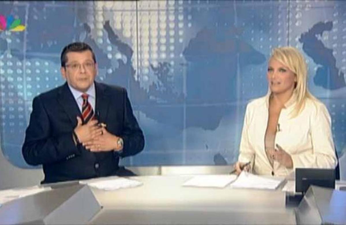 Η παρατήρηση της Λαμπίρη στον Δρακάκη στο δελτίο | Newsit.gr Η παρατήρηση της Λαμπίρη στον Δρακάκη στο δελτίο | Newsit.gr
