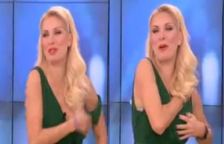 Το αποκαλυπτικό ατύχημα της Ελένης Μενεγάκη – Έπεσε η ράντα από το φόρεμα! | Newsit.gr Το αποκαλυπτικό ατύχημα της Ελένης Μενεγάκη – Έπεσε η ράντα από το φόρεμα! | Newsit.gr