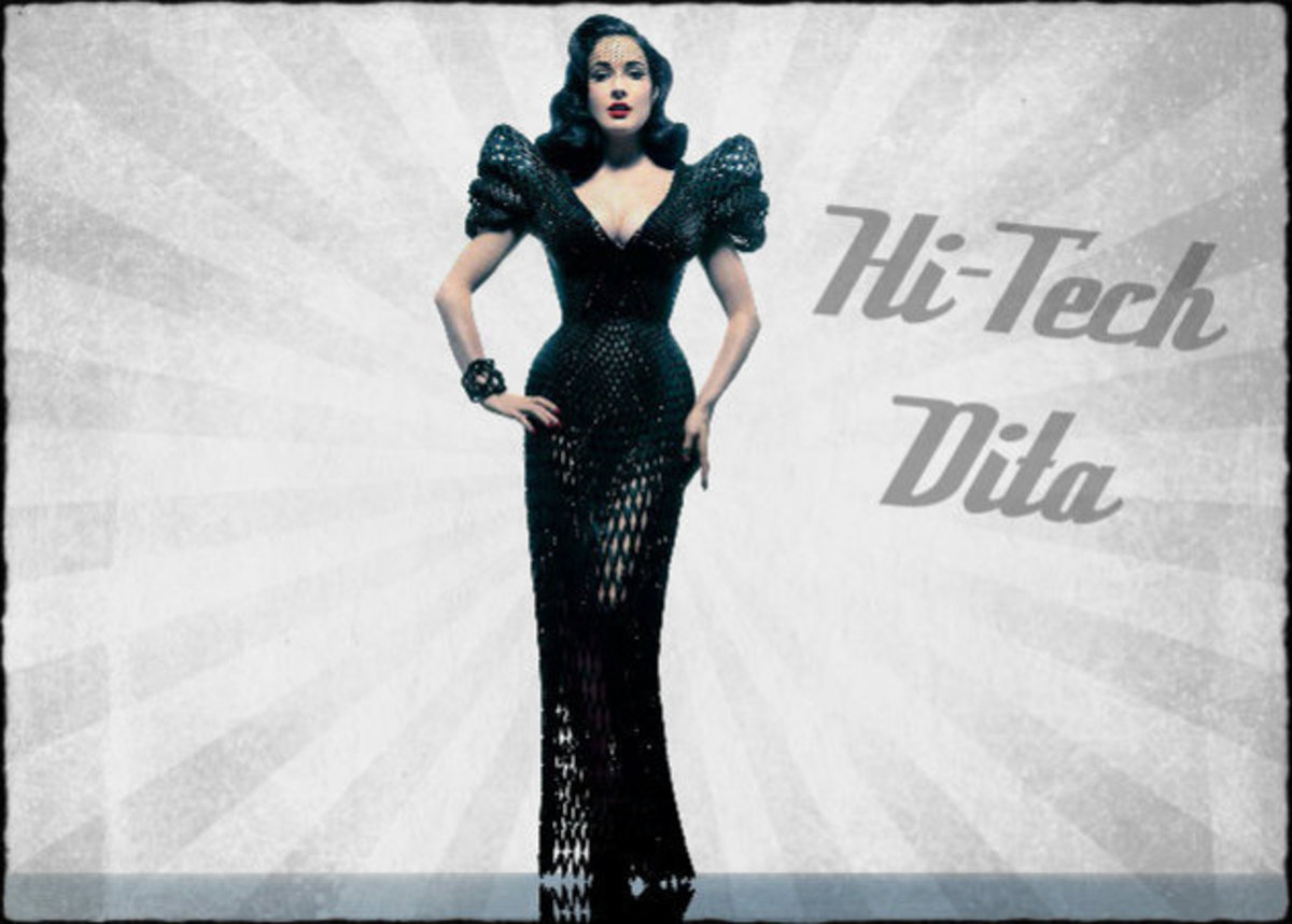 Η Dita Von Teese φορά ένα ξεχωριστό φόρεμα, τυπωμένο στο iPad! | Newsit.gr Η Dita Von Teese φορά ένα ξεχωριστό φόρεμα, τυπωμένο στο iPad! | Newsit.gr