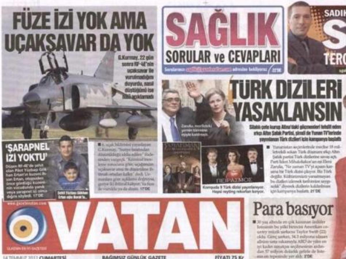 Eπίθεση στη Χρυσή Αυγή απο την τούρκικη εφημερίδα Vatan | Newsit.gr Eπίθεση στη Χρυσή Αυγή απο την τούρκικη εφημερίδα Vatan | Newsit.gr
