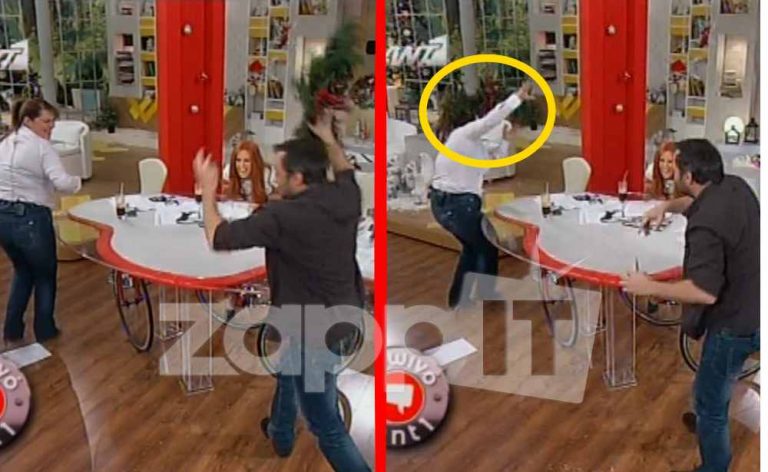 Ο Φερεντίνος πετάει τη χριστουγεννιάτικη διακόσμηση στο κεφάλι της Ζαρίφη! | Newsit.gr Ο Φερεντίνος πετάει τη χριστουγεννιάτικη διακόσμηση στο κεφάλι της Ζαρίφη! | Newsit.gr