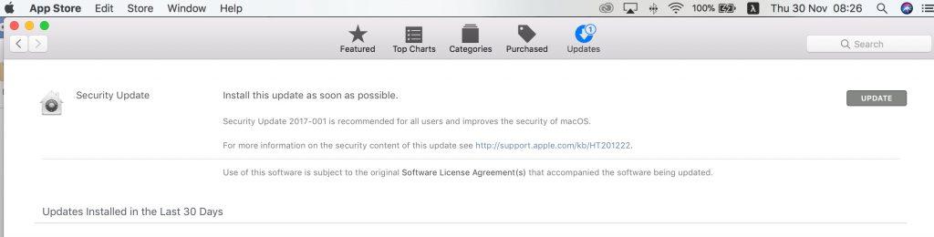 Apple Mac κενό ασφαλείας