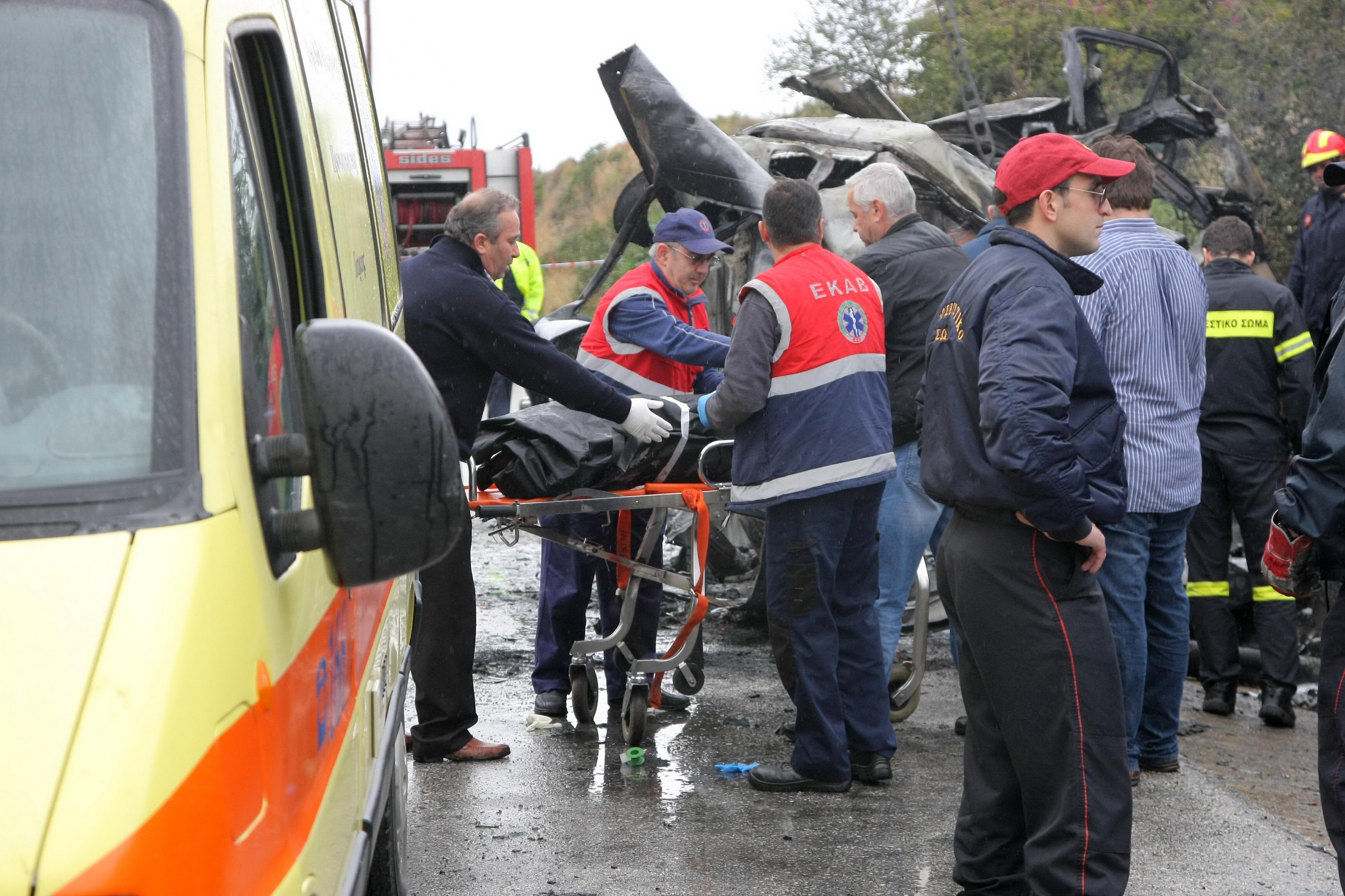 Λίγα λεπτά μετά το δυστύχημα - ΦΩΤΟ EUROKINISSI