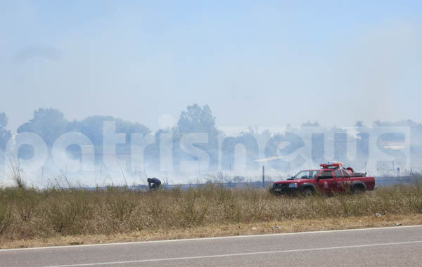 Ο καπνός έχει καλύψει ολόκληρη την περιοχή - ΦΩΤΟ από το PatrisNews