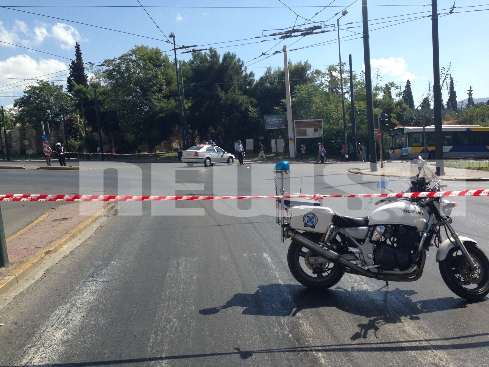 Ο αποκλεισμός των δρόμων ξεκινάει από τους Στύλους Ολυμπίου Διός ΦΩΤΟ NEWSIT