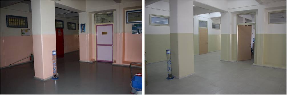 Το 14ο Δημοτικό Σχολείο Σταυρούπολης (Δήμος Παύλου Μελά), που αναδείχθηκε ο μεγάλος νικητής του φετινού διαγωνισμούπριν & μετά τις εργασίες που υλοποιήθηκαν για την ανακαίνισή του, στο πλαίσιο του προγράμματος.