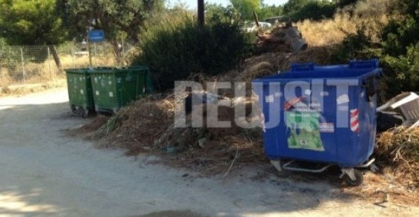 Σε αυτόν τον κάδο πέταξε το τεμαχισμένο πτώμα της γιαγιάς του ο μακελάρης της Ραφήνας - ΦΩΤΟ NEWSIT 