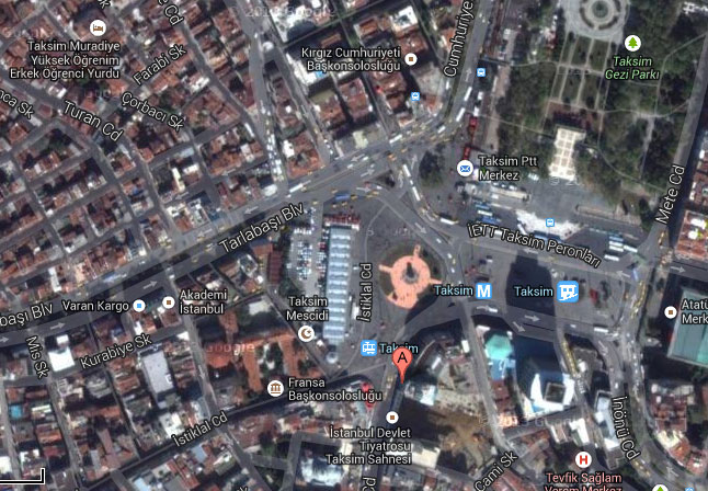 Η περιοχή που είναι το ξενοδοχείο που έμενε στην Κωνσταντινούπολη ο Αγγελος Φιλιππίδης 