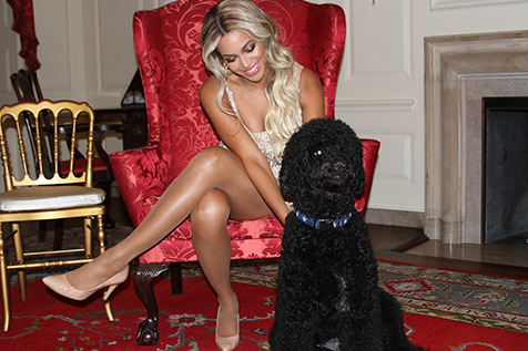 Η Beyonce με τον... προεδρικό σκύλο, Σάνι - Τη φωτογραφία ανέβασε η ίδια η τραγουδίστρια στο λογαριασμό της