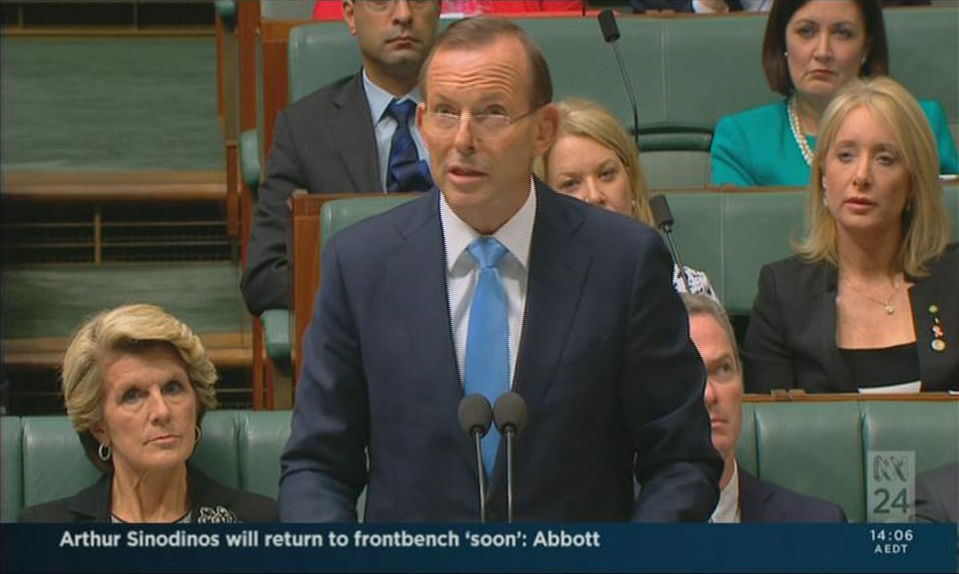 Ο Αυστραλός πρωθυπουργός τη στιγμή των ανακοινώσεων - ΦΩΤΟΓΡΑΦΙΑ REUTERS