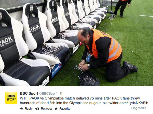 Το tweet του BBC Sporf με τα... χάλια μας έγινε retweet περισσότερες από 1000 φορές!