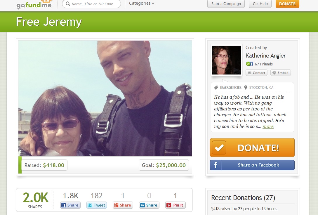 Ο λογαριασμός στο GoFundMe για τον Jeremy