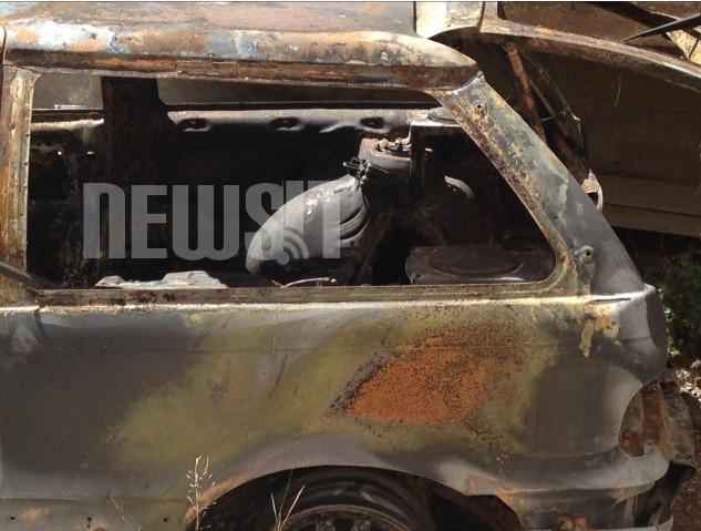 Ο δράστης με τον αδερφό του έβαλαν φωτιά στο αυτοκίνητογια να εξαφανίσουν τα ίχνη (Φωτό NewsIt)