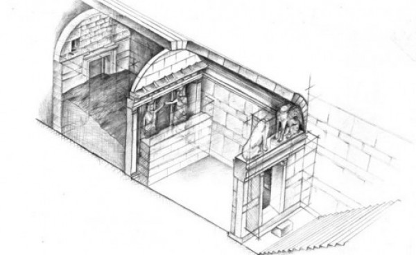 Η τελευταία σχεδιαστική απεικόνιση του εσωτερικού του τάφου