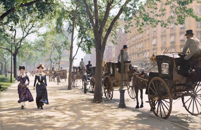 Το πάρκο στη Madison Square της Νέας Υόρκης περίπου το 1900