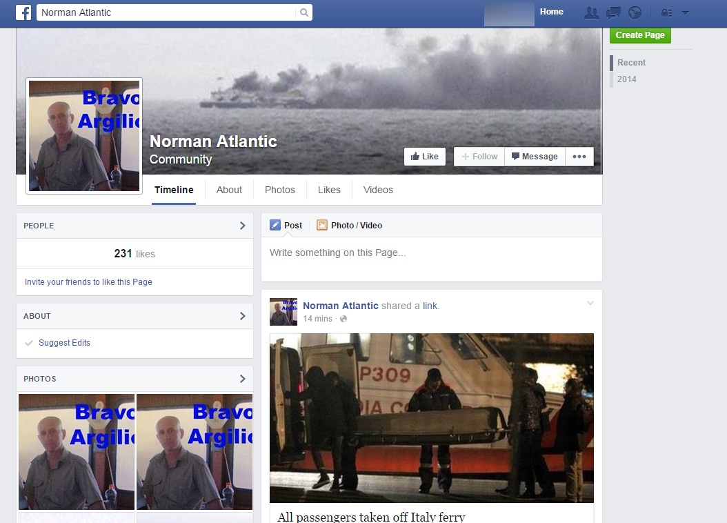 ΦΩΤΟ facebook - Norman Atlantic