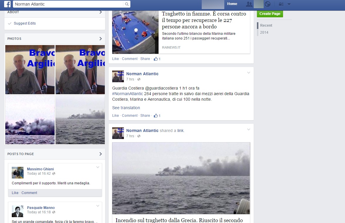 ΦΩΤΟ facebook - Norman Atlantic