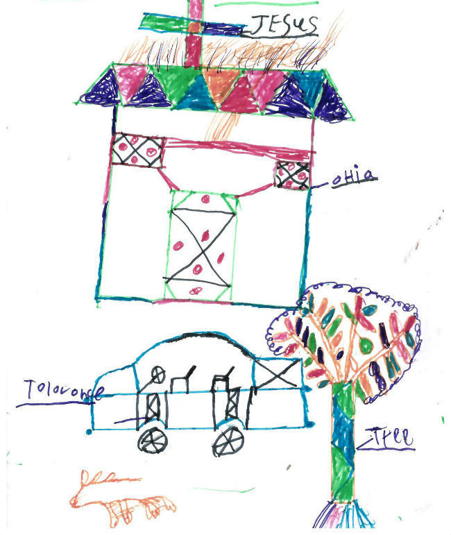 Bulus: Ζωγράφισε αυτό που του λείπει από τη ζωή. "Όλα μας τα σπίτια κάηκαν από τους ανθρώπους της Boko Haram. Χάσαμε τα πάντα"