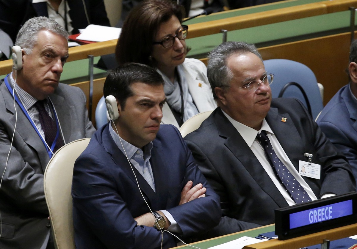 Ο Έλληνας πρωθυπουργός παρακολουθεί την ομιλία του Μπαράκ Ομπάμα στη Γενική Συνέλευση του ΟΗΕ