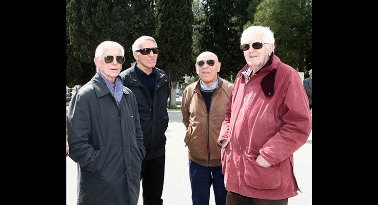 Ο Ανδρέας Σταματιάδης και ο Στέλιος Σεραφείδης με τον παλαιό άσο του Παναθηναϊκού Δημήτρη Θεοφάνη (δεξιά)