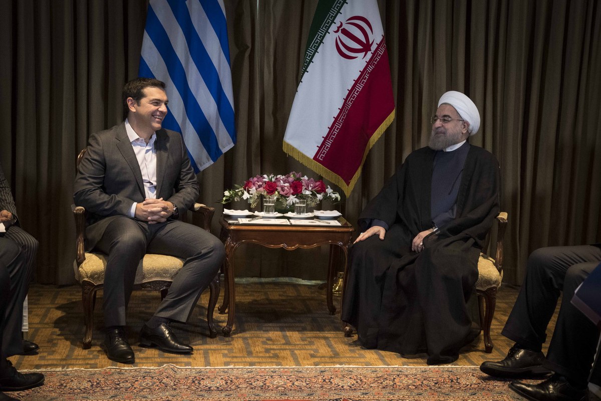 Με τον πρόεδρο του Ιράν, Χασάν Ροχανί