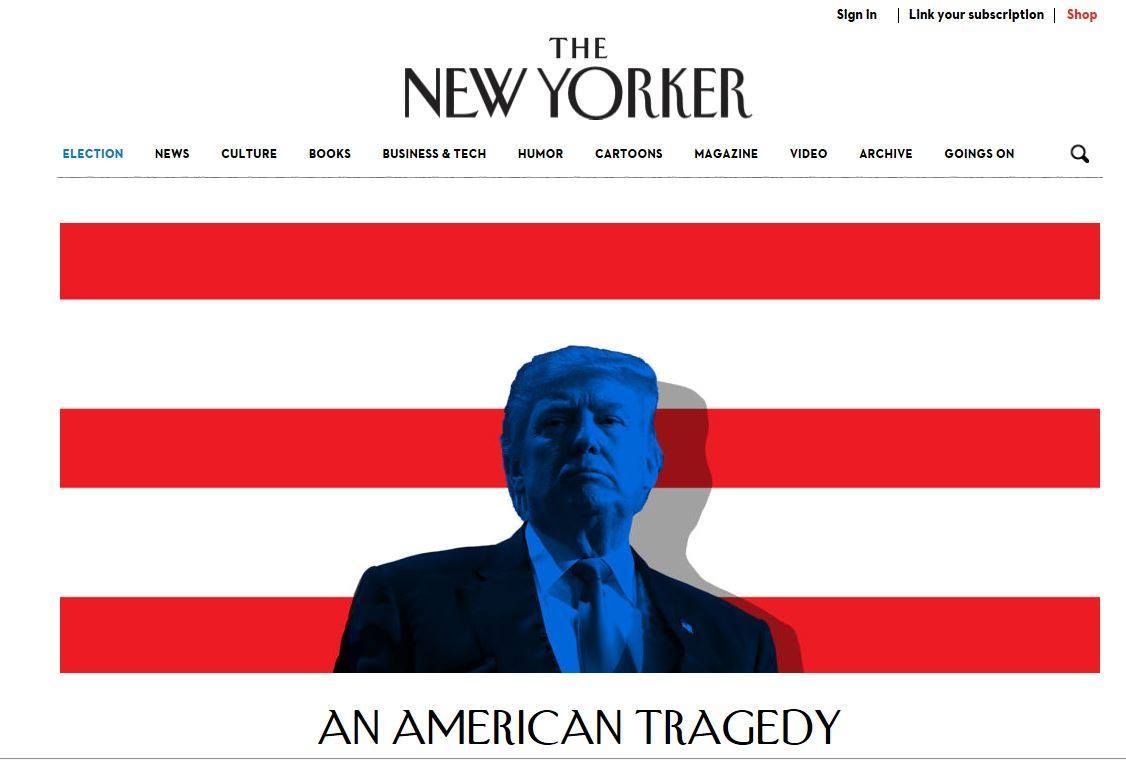 Η αρχική σελίδα του newyorker.com