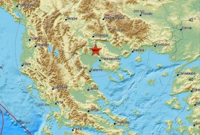  Ο χάρτης του σεισμό από το Ευρωμεσογειακό Σεισμολογικό Κέντρο