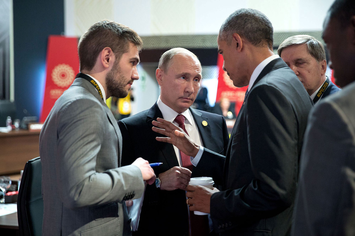 Η τελευταία συνάντηση με το... αντίπαλο δέος Βλαντιμίρ Πούτιν (Φωτογραφία Pete Souza)