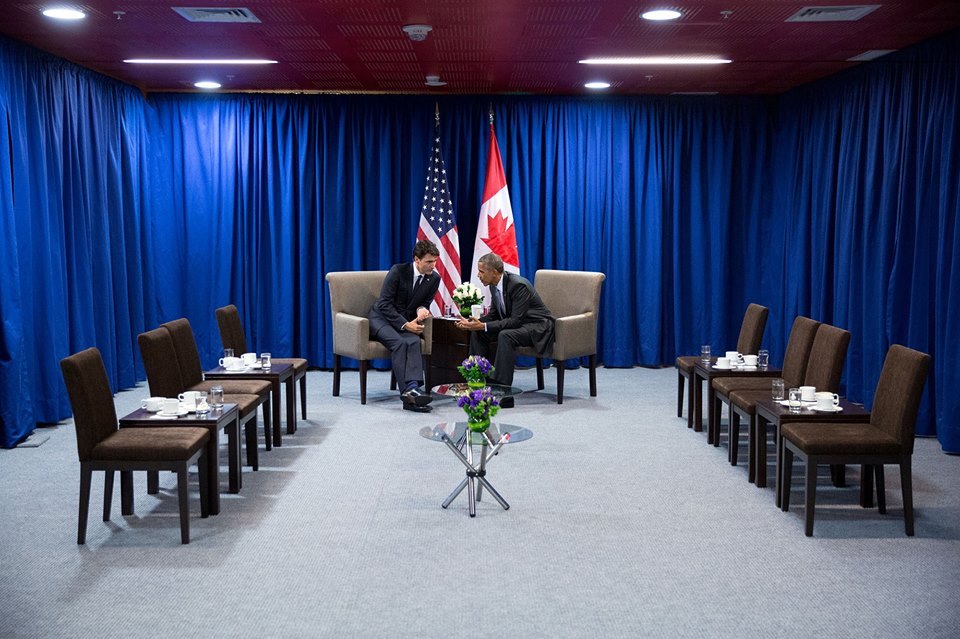 Με τον Καναδό πρωθυπουργό Τζάστιν Τριντό (Φωτογραφία Pete Souza)