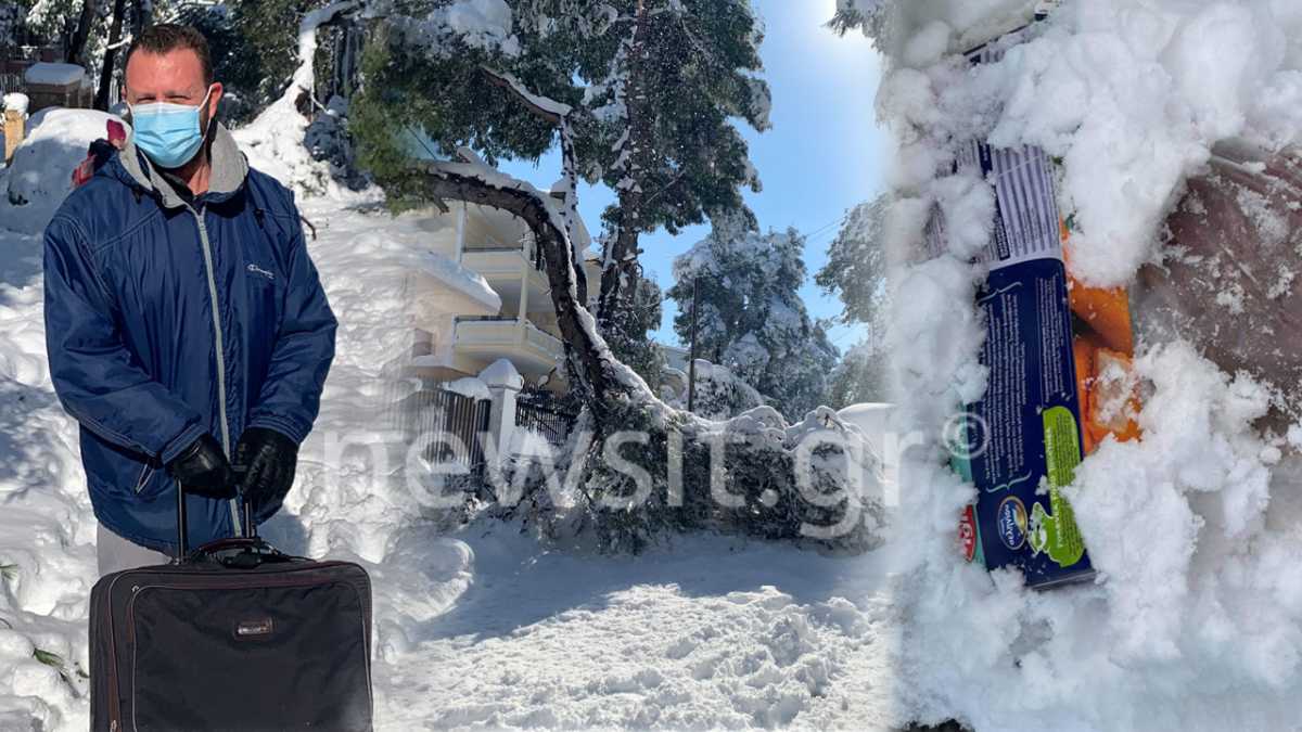 Η Δροσιά βγήκε από την πρίζα – Βγάζουν τρόφιμα στο χιόνι για να μην χαλάσουν ή φεύγουν από τα σπίτια τους