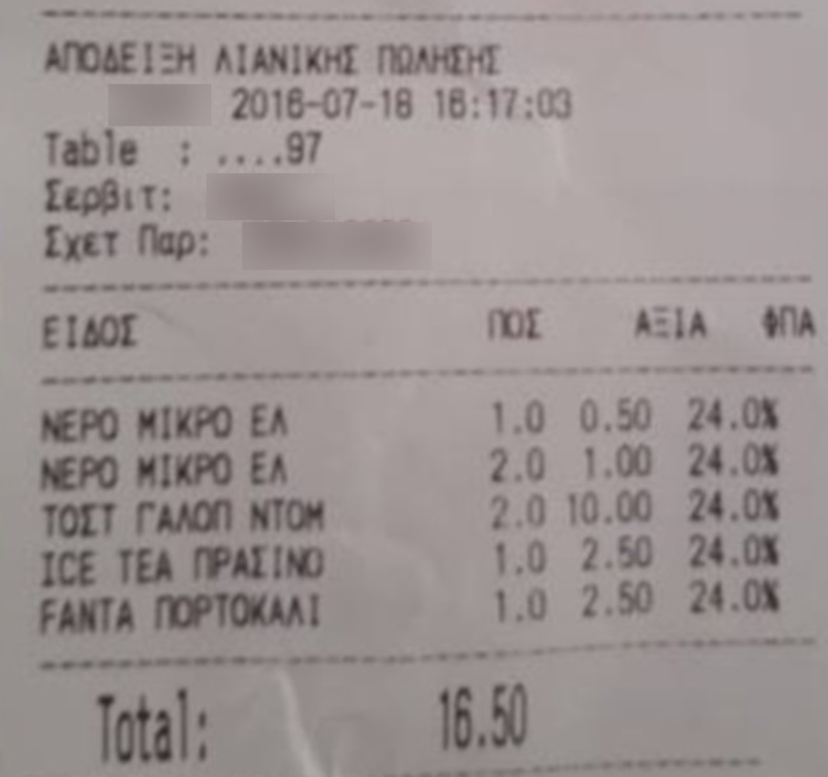 Ζάκυνθος: Η απόδειξη που διχάζει το διαδίκτυο – Η χρέωση έκανε πυρ και μανία τον πελάτη (Φωτό)!