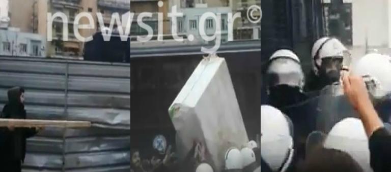 Χάος και πάλι στο Ειρηνοδικείο για τους πλειστηριασμούς! Μάχες σώμα με σώμα! «Βροχή» τα χημικά