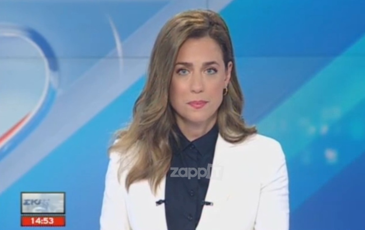 Η δύσκολη στιγμή της Εύας Αντωνοπούλου στην αποφώνηση του δελτίου του ΣΚΑΪ!