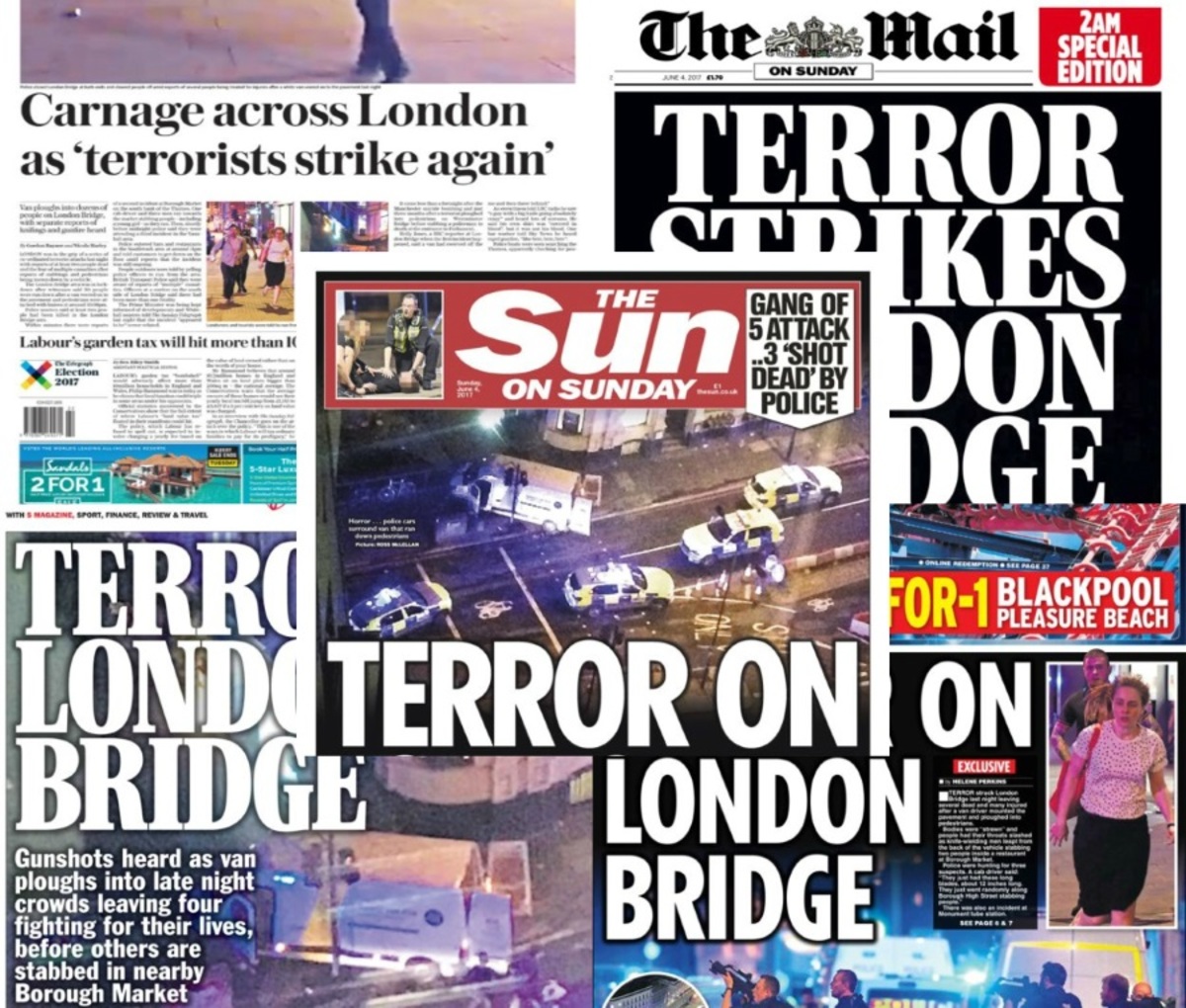 Τρομοκρατική επίθεση στο Λονδίνο: Τα “ματωμένα” βρετανικά πρωτοσέλιδα [pics]