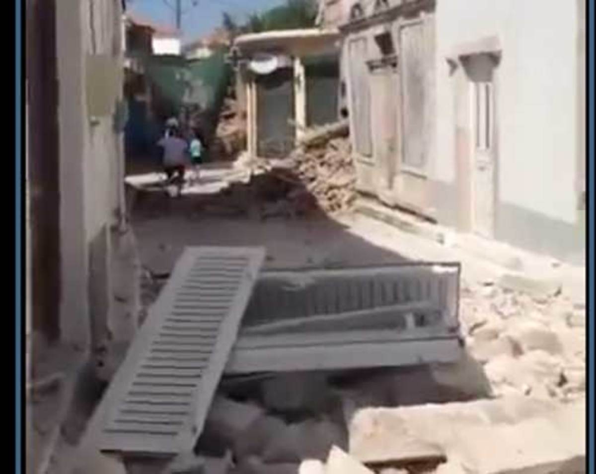 Σεισμός – Μυτιλήνη: Εικόνες καταστροφής σε χωριό κοντά στο Πλωμάρι [vid]