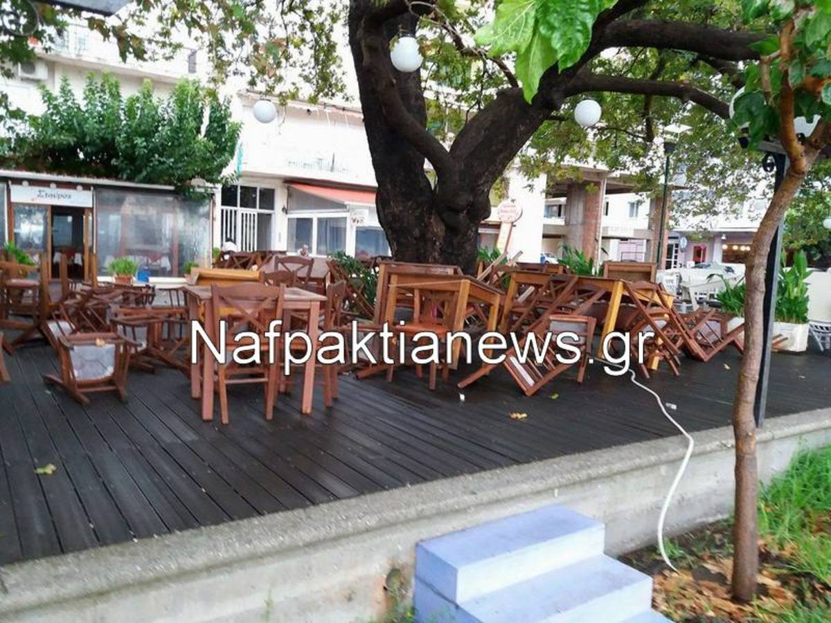 Χτύπημα κακοκαιρίας στη Ναύπακτο